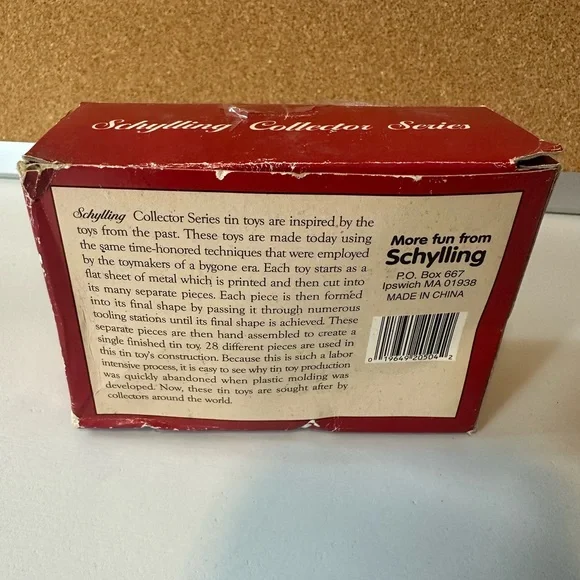 Vintage Schylling Key Wind-Up Colorful Tin Snail Toy With Original Box - Picture 8 of 9